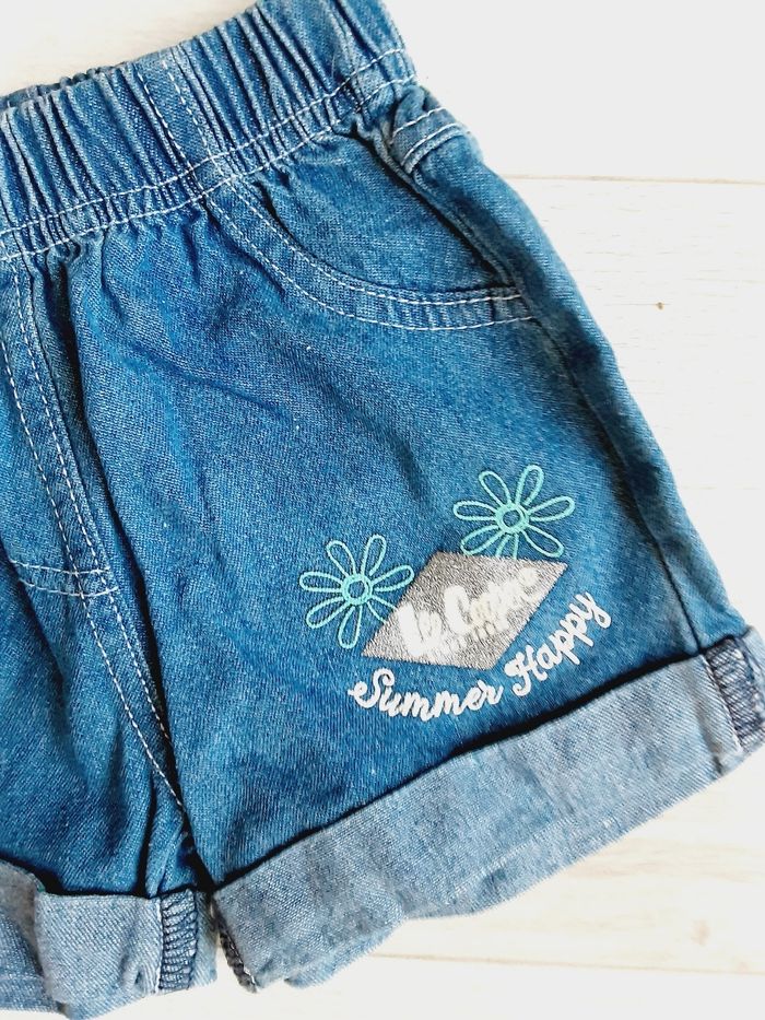 Vêtement bébé fille short jean b,eu Lee Cooper 6 mois - photo numéro 2