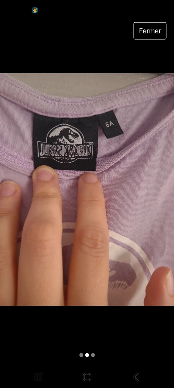 T-shirt jurassic worl - photo numéro 3