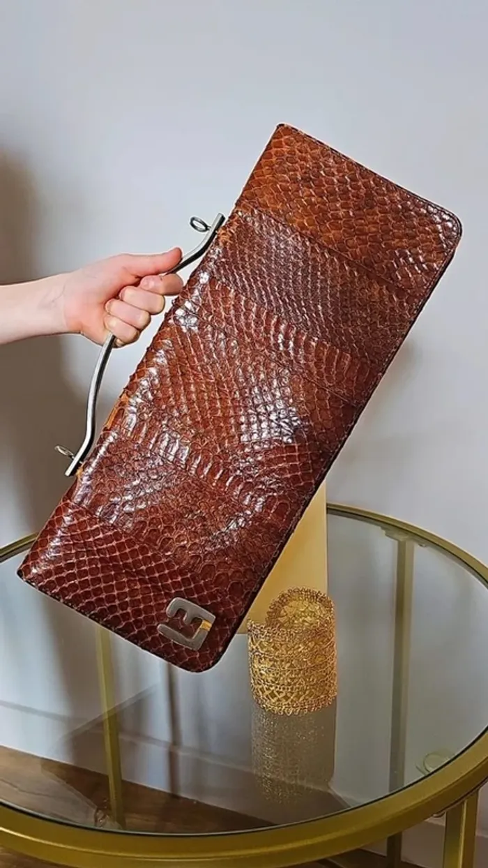 Sac à main vintage reptile 70s - photo numéro 4