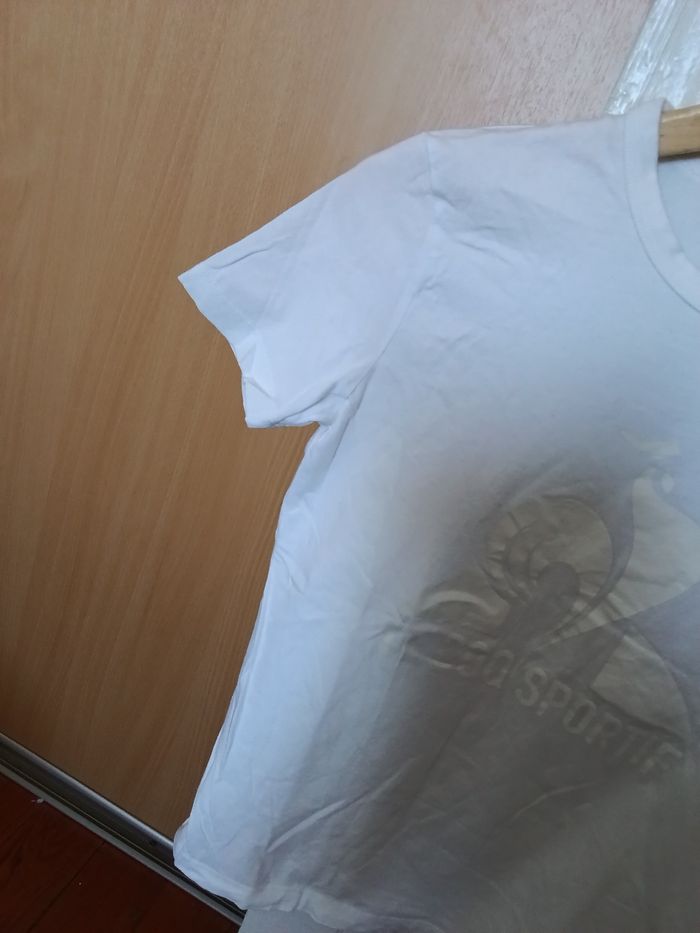Tee-shirt le coq sportif blanc et écru - photo numéro 3
