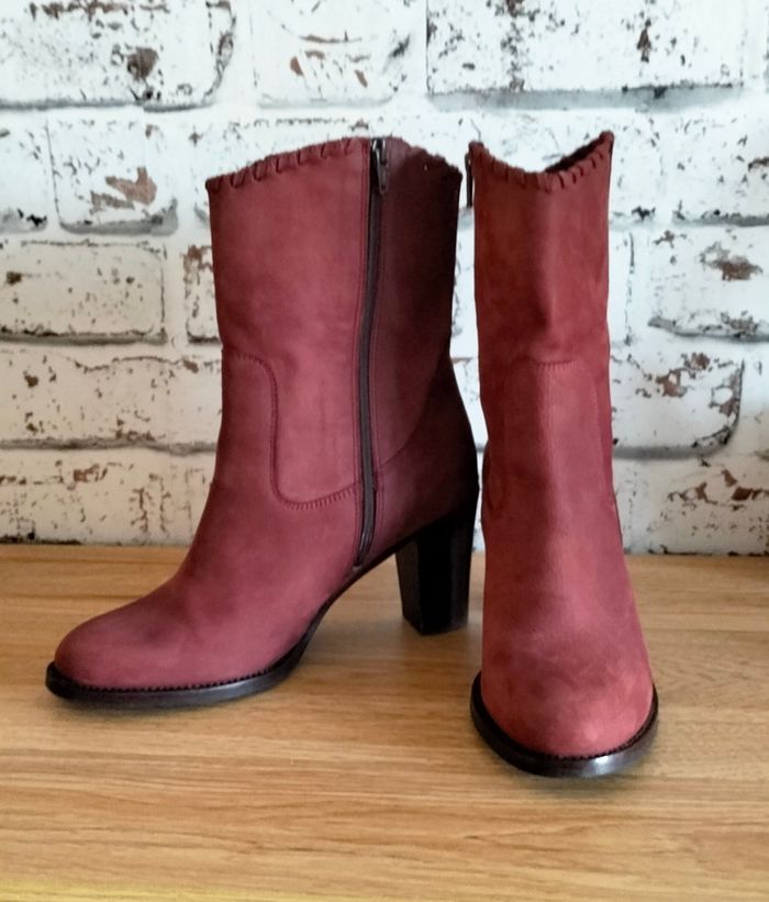 Bottines San Marina cuir bordeaux 40 - photo numéro 5