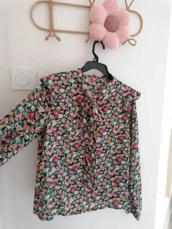 Chemisier/blouse fleuri manches longues - Taille M