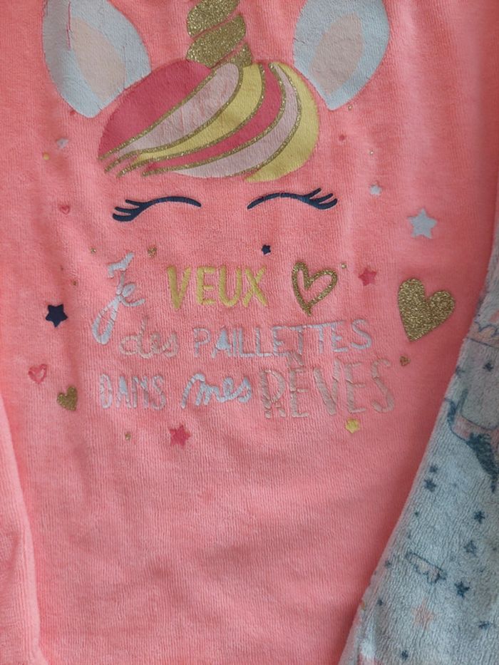 Pyjamas chaud fille licorne 10 ans - photo numéro 3