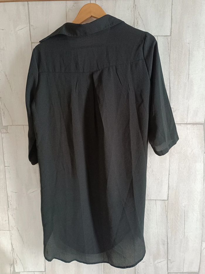 Robe chemise noire asymétrique - photo numéro 6