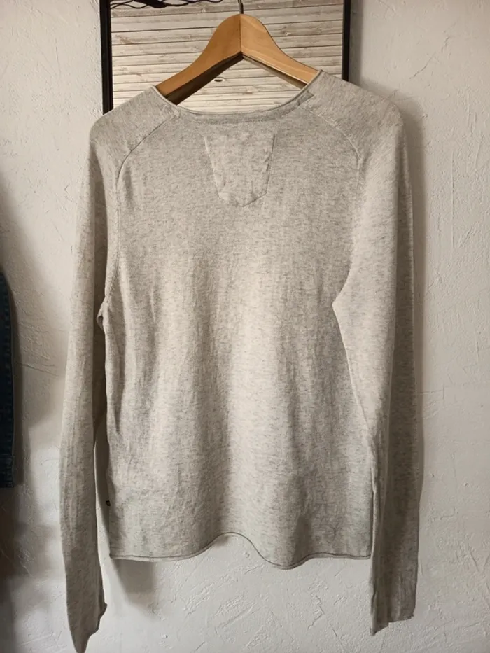 Pull blanc très fin Bonobo - photo numéro 2