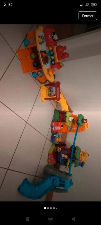 Ensemble tut tut animaux jungle+bateau 