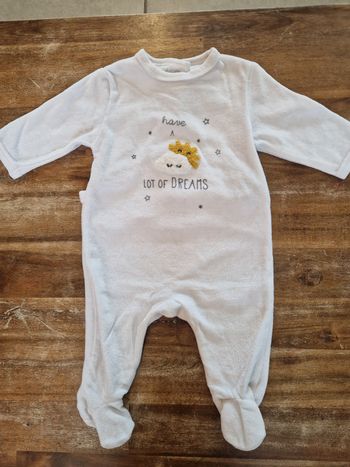 Pyjama velours - 3  mois