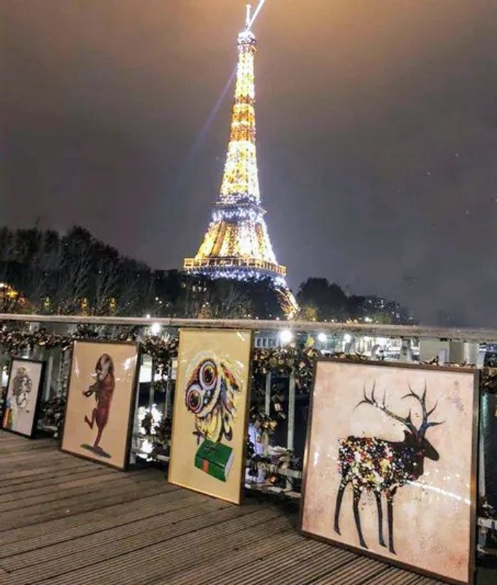 Tableaux peints à la main avec cadre et protection en plexiglass - photo numéro 3