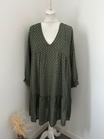 Robe kaki à motifs Lili et Lala M