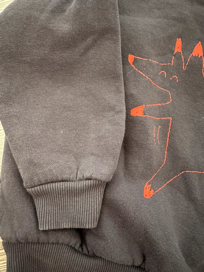 Pull gris molletonné imprimé renard bébé garçon 2 ans Tape à l’œil - photo numéro 3