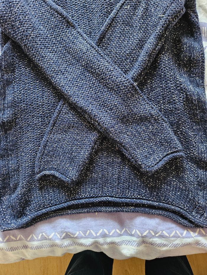 Pull col roulé bleu tex - photo numéro 2