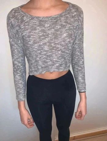 Pull moucheté gris et blanc - 10 ans - Kiabi