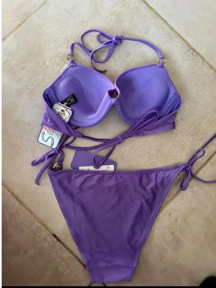 👙 Bikini violet Undiz – Push-up – Neuf avec étiquette - photo numéro 3