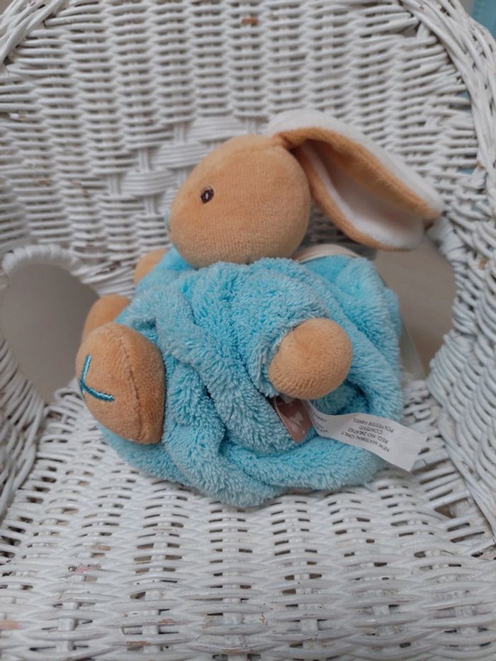 #BB3 - Kaloo - peluche doudou lapin boule bleu - photo numéro 4