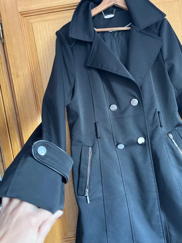Manteau trench noir femme épais 42 - photo numéro 4