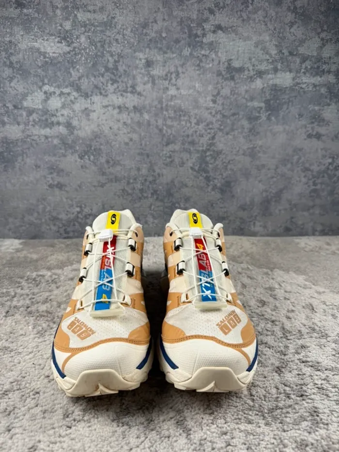 Salomon XT-4 OG - Tire Vanilla Ice - Beige & White & Blue - photo numéro 2