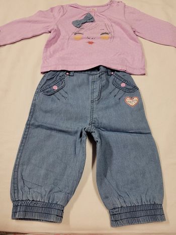 Ensemble jean 12mois fille