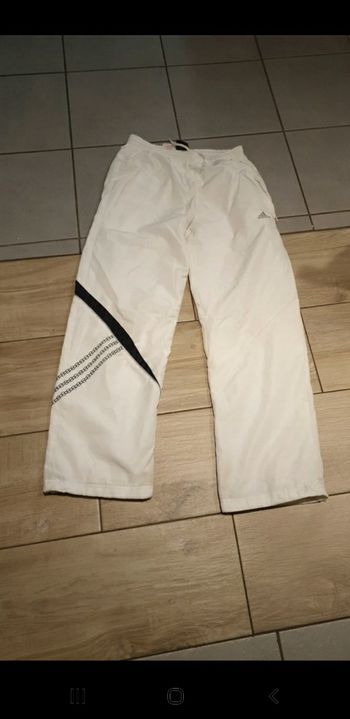 Pantalon blanc jogging Adidas 14 ans