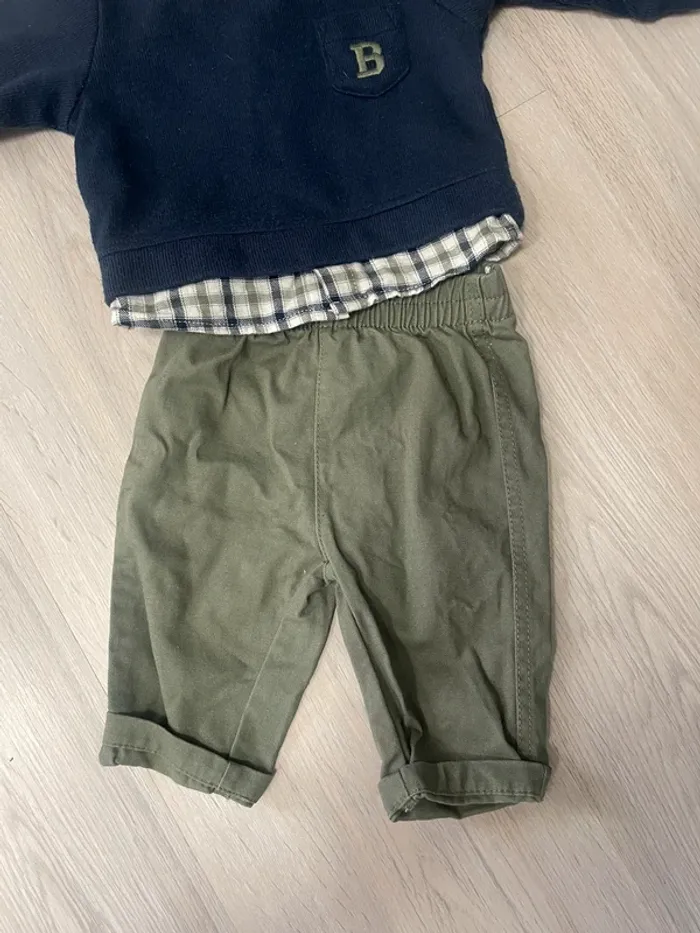 Ensemble bleu marine et kaki Super U - photo numéro 2