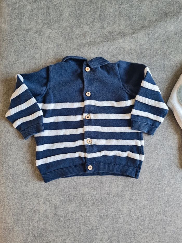 Lot de 2 gilet/pull taille 9 mois - photo numéro 3