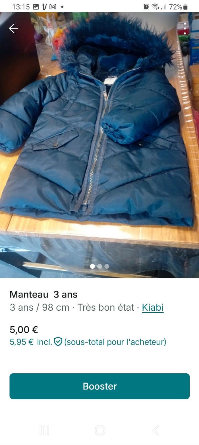 Manteau 3 ans