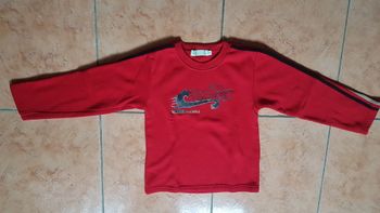 Sweat polaire garçon 10 ans rouge Kool&Look