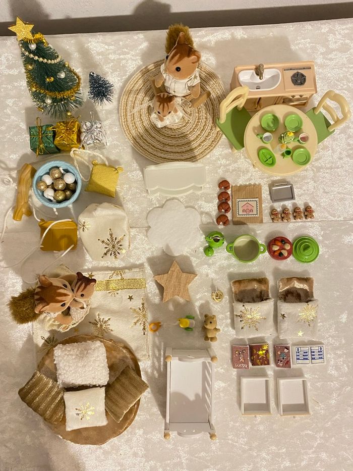 Chalet cabane, maison arbre Sylvanian, familier, écureuil Noël - photo numéro 10