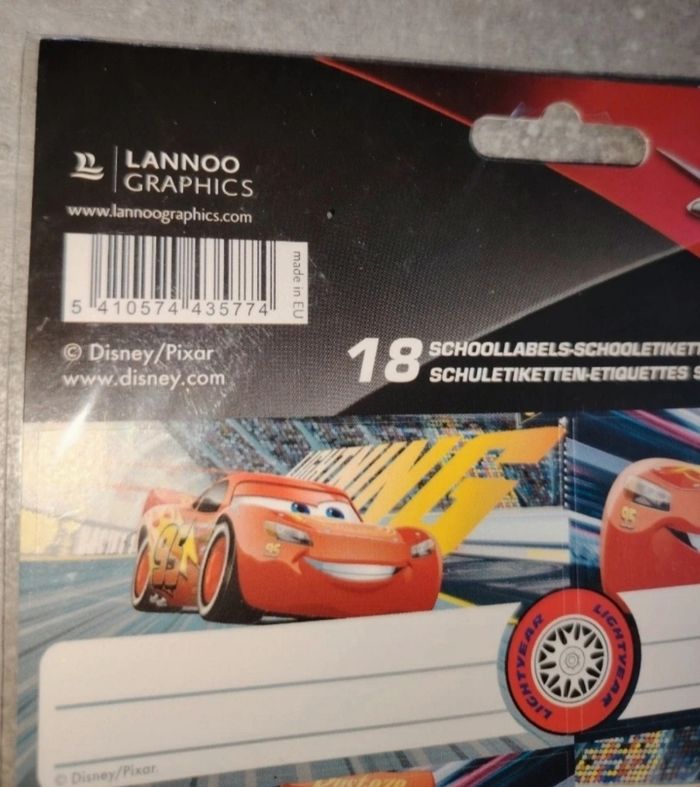 Lot 18 étiquettes scolaires Disney cars 3 - photo numéro 2