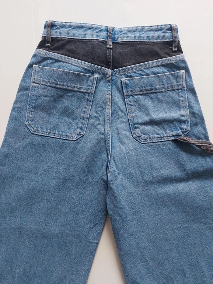 Jean bicolore jambes larges taille 34 - photo numéro 11