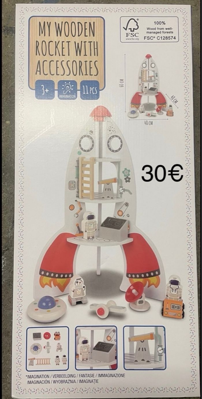 Fusée en bois - neuf