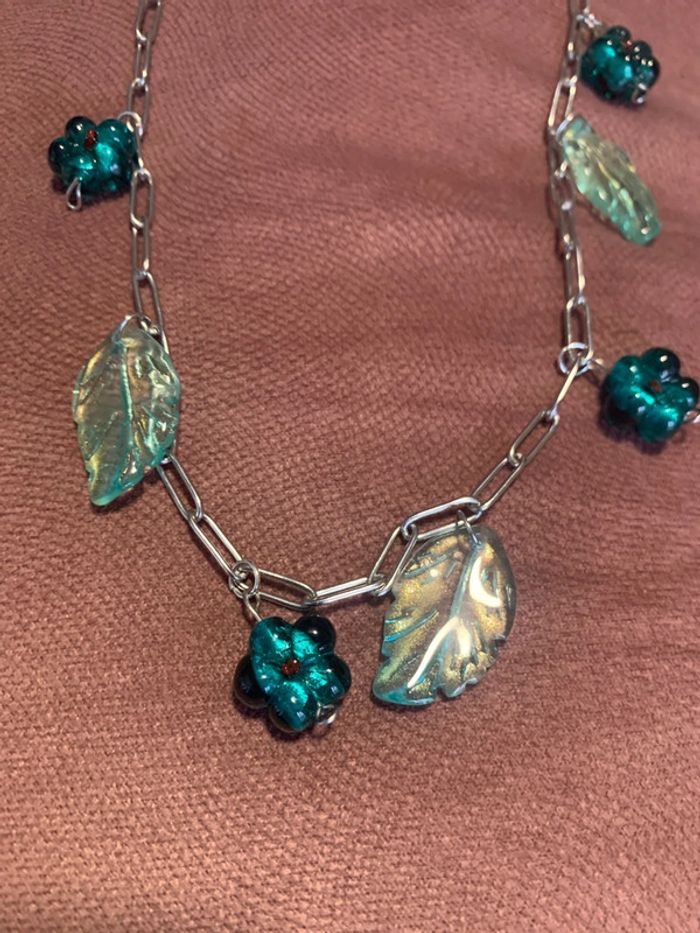 collier perles acier inoxydable - photo numéro 2