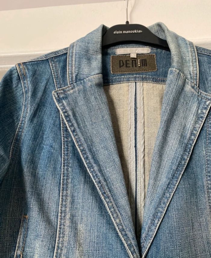 Veste en jean bleu Etam Femme L - photo numéro 3
