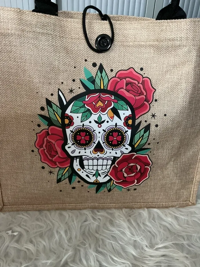 Sac fourre tout « tête de mort » neuf - photo numéro 2