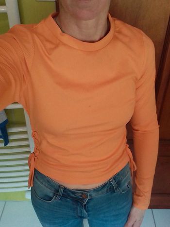 Pull femme croq top orange Pimkie