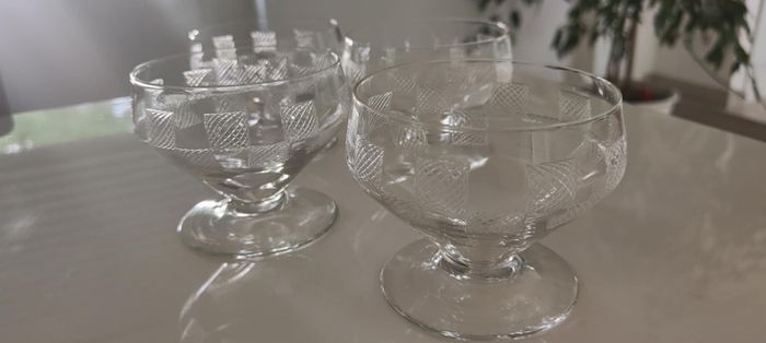 4 coupes champagne art déco - photo numéro 2