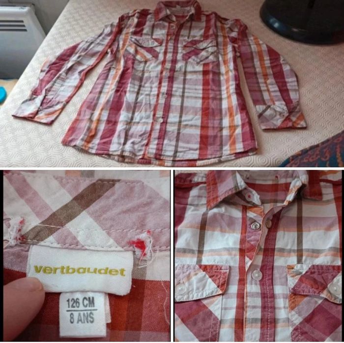 Chemise manches longues 128 8ans