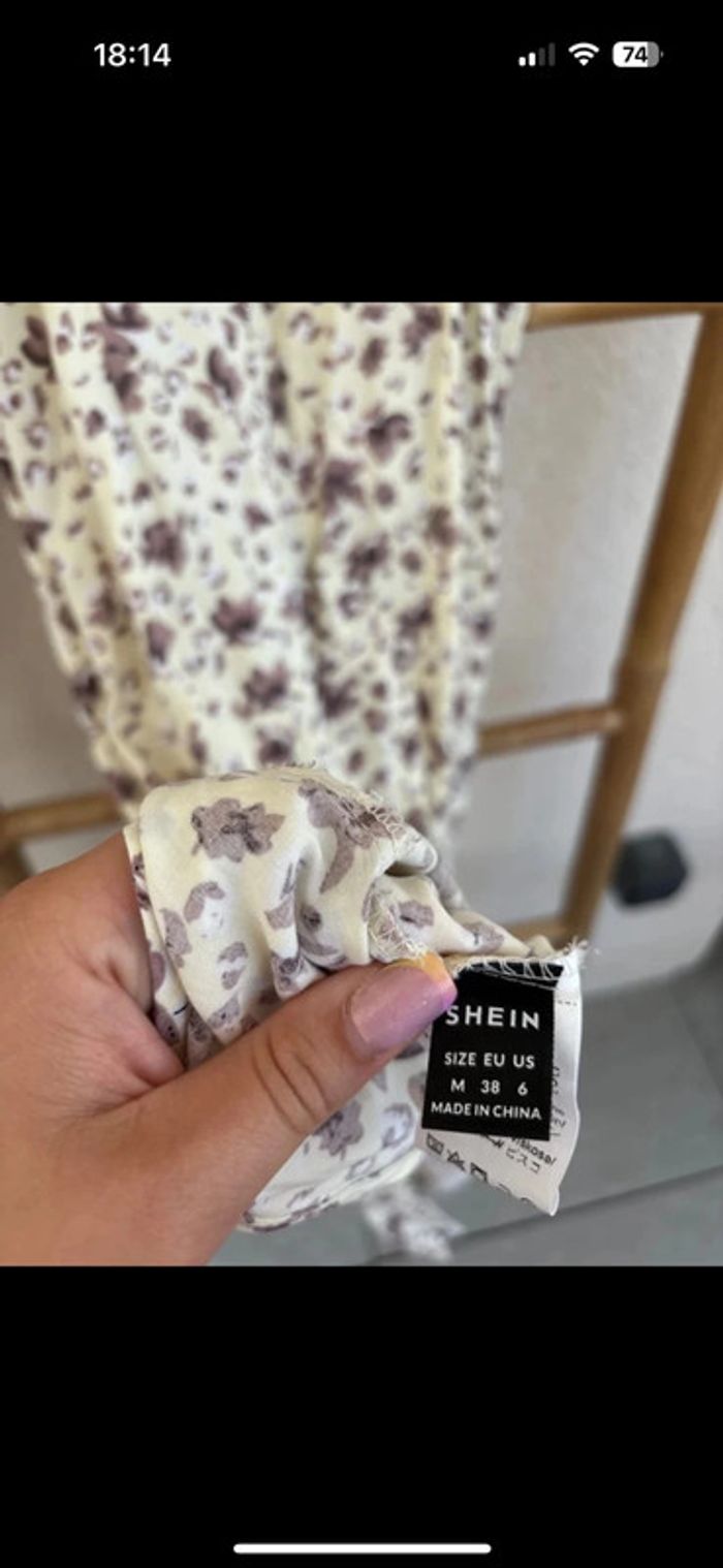 Robe jaune pale à fleurs Shein taille M - photo numéro 8