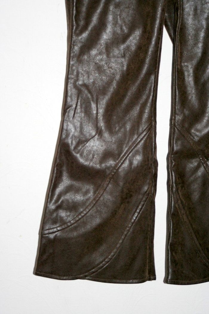 Pantalon chocolat effet cuir C414 6 ans - photo numéro 2