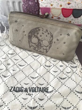 Porte chéquier cuir vieilli Zadig & Voltaire