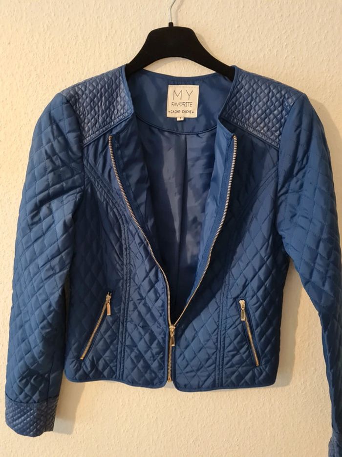 Veste bi matière bleu Cache Cache - photo numéro 2