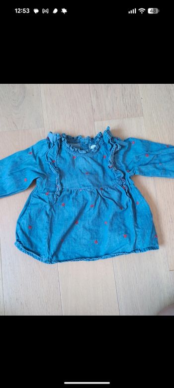 Tunique coeurs brodés