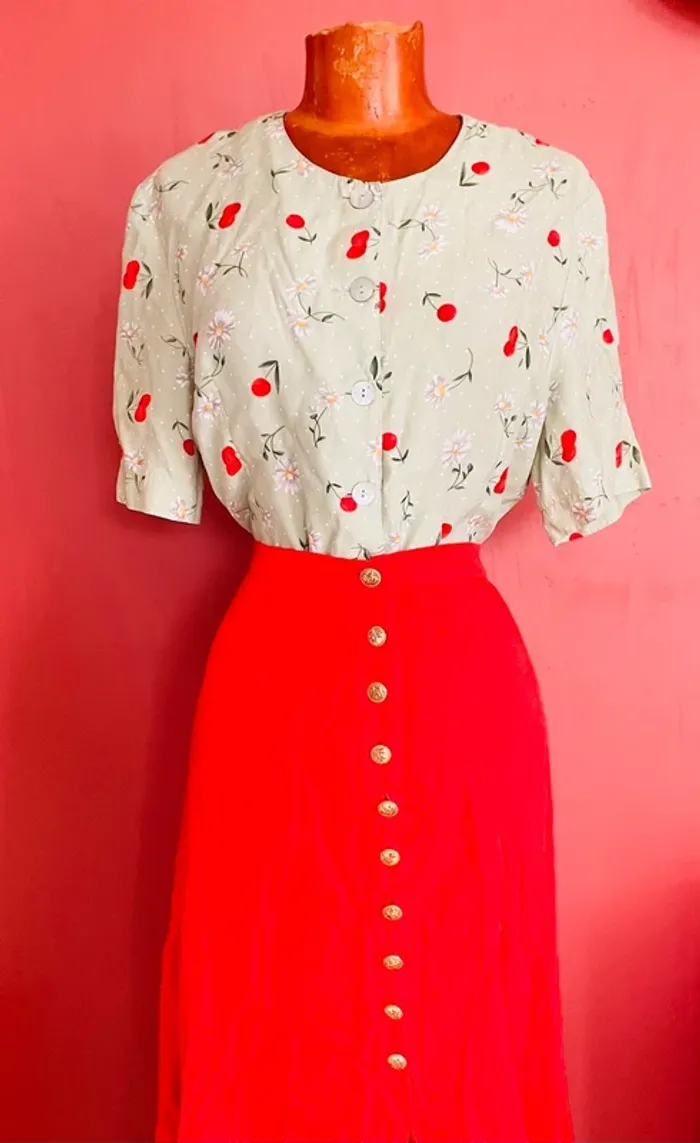 Magnifique chemise à manches courtes vintage - photo numéro 2
