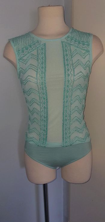 Body vert  perles neuf M/L