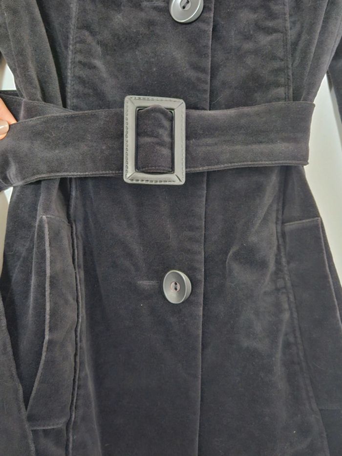 Veste longue en velours noir Wallis - photo numéro 4