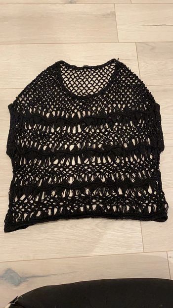 Pull manche courte maille