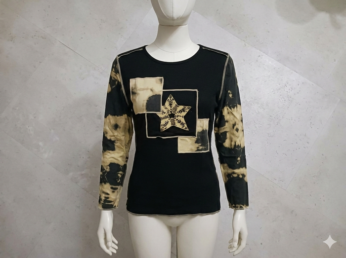 top noir et beige manches longues Taille 1 Julie Guerlande Neuf