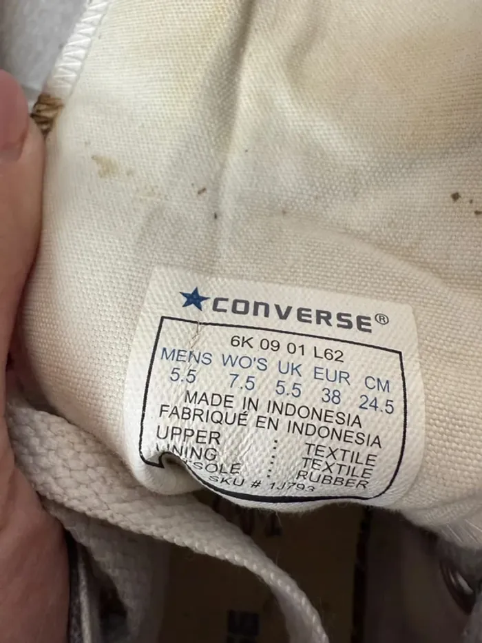 Baskets Converse All Star hautes grises taille 38 très bon état - photo numéro 5