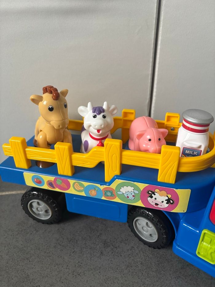 Camion de la ferme musicale bleu - photo numéro 3