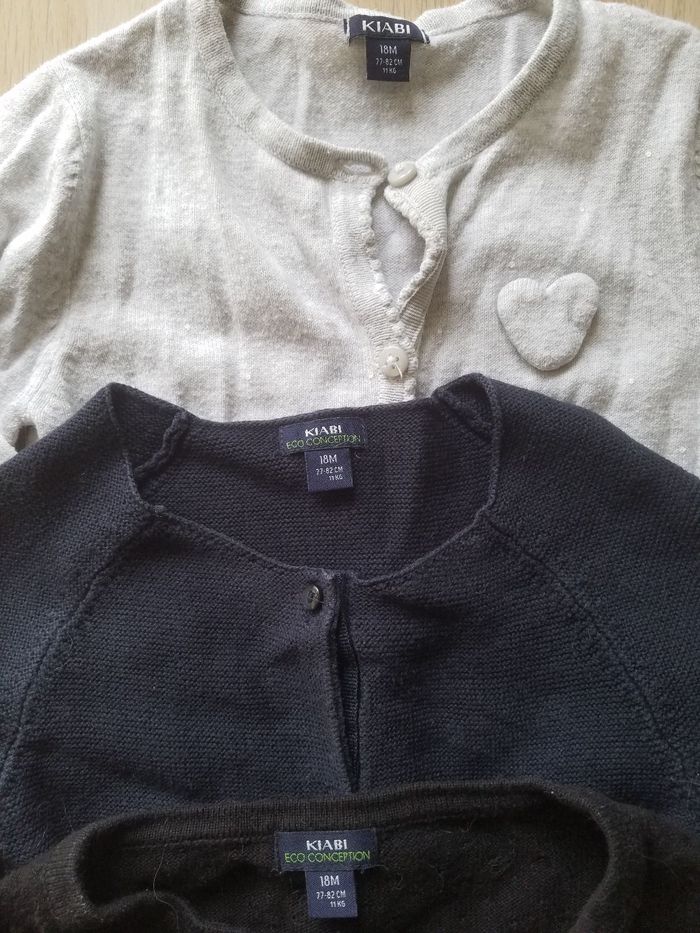 Lot 3 gilets fille 18 mois - photo numéro 5