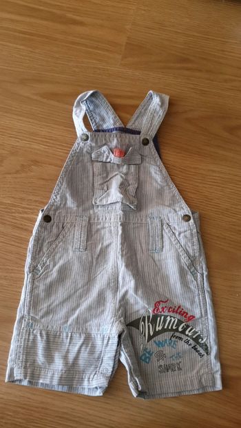 salopette pick ouic 6 mois grise